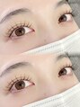 クプアイラッシュ 新宿店(qup eyelash)&nbsp;カラーエクステ100本＊モカブラウンでナチュラルなデザイン＊