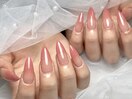 【ピンクグラデーションネイル】