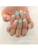 ネイルサロン グリッター(NAIL SALON glitter)/シェルネイル