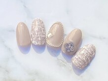 ネイルアイラッシュ アールエビス(R EBISU)/秋冬/ツイードネイル