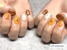 ひまわりデザインネイル