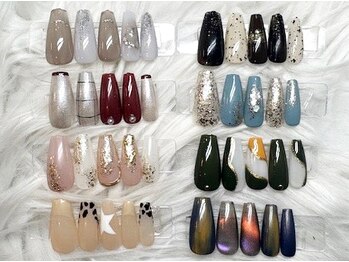 リールエム 堺東店(Riru_M)の写真/ハンド定額Artコース¥6050♪月替わりで楽しめる最旬トレンドのサンプル8種類をご用意☆カラー変更OK！