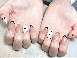ハートフレンチネイル【岡山】