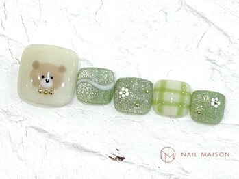 ネイルメゾン 池袋店(NAIL MAISON)/くまさんフット¥9000