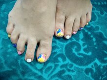 エンジェル 葛飾(ANGEL)/手描きフラワーフットネイル