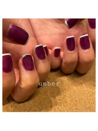 パープル×スキニーフレンチ
