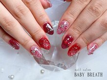 ベイビーブレス(BABY BREATH)/持ち込み☆冬ネイル