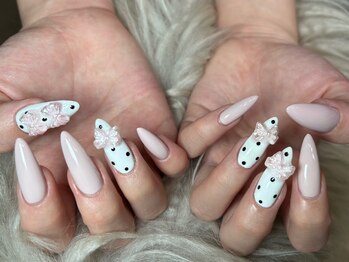 グランスネイル(glance nail)/長さだし持ち込みネイル