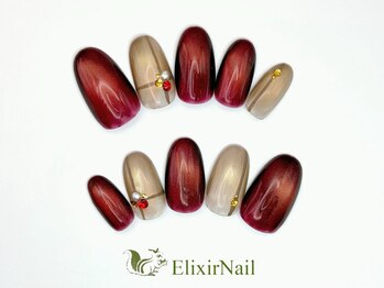 エリクサーネイル 新宿3丁目(Elixir Nail)/定額a シンプル/クーポン使用