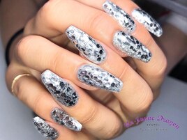 【ロングネイル】キラキラネイル