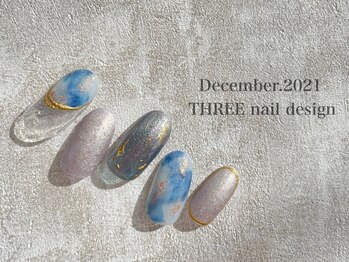 スリー(THREE)/Dec.2021/nail design