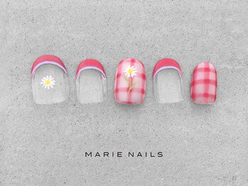 マリーネイルズ 近鉄あべのハルカス店(MARIE NAILS)/新規様8000円 花 0526a