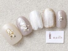 アイネイルズ 三宮店(I nails)/大人ヌーディーニュアンス￥8000