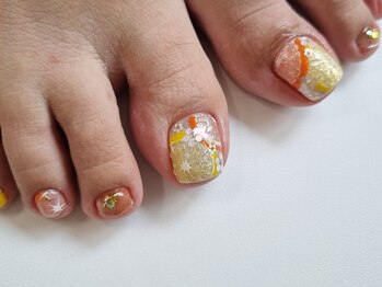 ネイルフロンティア 吉祥寺(NAIL FRONTIER)/オレンジ×レモンフット8980円~
