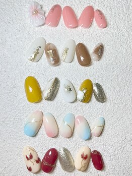 ネイルアンドアイラッシュ グレース 芦屋店(nail&eyelash Grace)の写真/【芦屋駅すぐ】丁寧なオフ+ケア付☆イベントや気分に合わせた上品で可愛いネイルで気分もUP☆