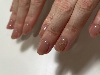 ネイルスタンド ツキイチ(NAIL STAND)/ワンカラー+ミラーアート