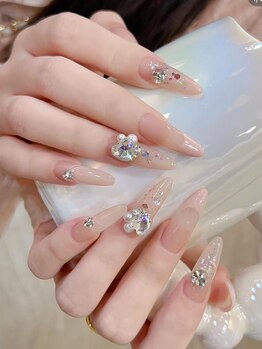 ユミ(U mi)の写真/【長さ出し★ワンカラー/グラデetc..】長さ出し,スカルプで指先を美しく♪パーツ付け放題がおすすめ◎