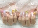 カラフルグラデーションネイル