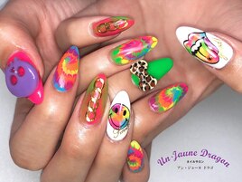 【自爪ネイル】カラフルネイル