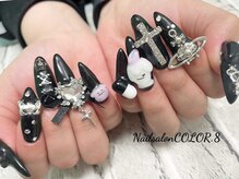 ネイルサロン カラーエイト(Nailsalon COLOR.8)/スカルプ　地雷系ネイル