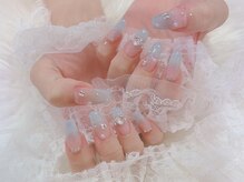 アイネイルズ 四条河原町店(I-nails)/キラキラブルーストーンネイル