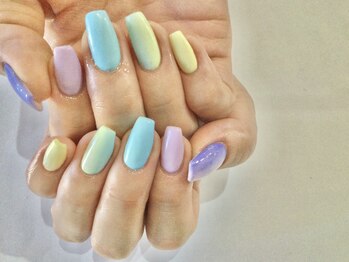 フリースタイル(Free Style)/☆パステルカラフルタテグラデ☆