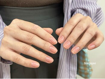 フェリークネイル(feerique nail)/オフィスネイル/ワンカラー/圓山
