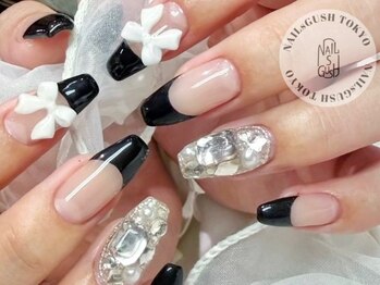 ネイルズガッシュトウキョウ 横浜西口店(NAILsGUSH TOKYO)/フレンチ/埋め尽くし/ガーリー