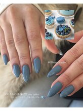 ビースタジオブランジュ(B STUDIO blange)/ブルー/ワンカラー/春ネイル