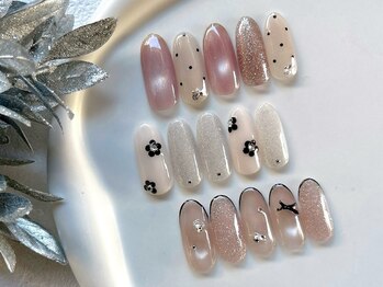 リッシュ(RICHE)の写真/自爪を削らないパラジェル認定サロン☆春ネイルは上品に♪マグネットネイル・抜け感オフィスネイルもお任せ