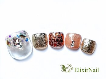 エリクサーネイル 心斎橋(Elixir Nail)/フット　やり放題／クーポン使用