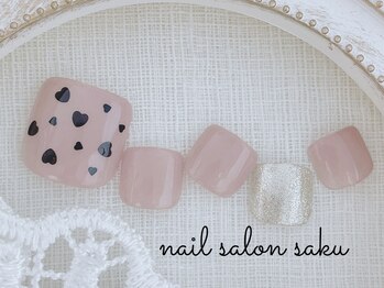 サク(saku)/ハートホロ/フット定額ネイル