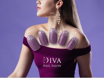 ネイルサロンディーバ 石橋店(Diva)/One color plus(先端ラメ）