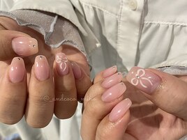 ぷくぷくリボンネイル