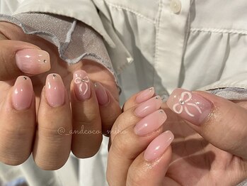 アンドココ 下北沢店(And & coco.)/ぷくぷくリボンネイル