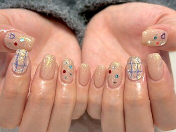 ネイルサロン アイナ(NailSalon Aina)の写真/【初回オフ無料◎10種類or200種類から選べる☆定額デザイン¥7500～】トレンドアートも幅広くご用意♪
