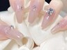 夏人気シンプルナチュラルちゅるんネイル￥9880