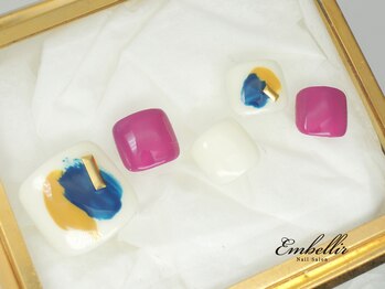 (536)塗りかけフットネイル