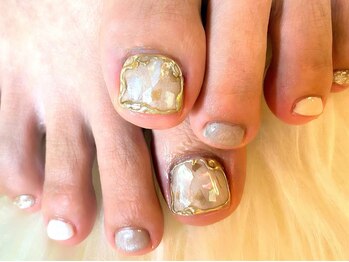 アミュリー ネイル アトリエ(Amury nail atelier)/マーブル シェル 大人 大理石