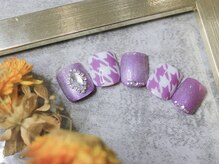 エムネイル(M-Nail)/★千鳥柄フットネイル★