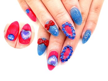 ネイルコレクション ピンク(Nail Collection Pink)/ジェル定額￥7990★３Ｄリボン