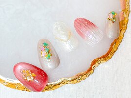 大人キラキラ夏ネイル