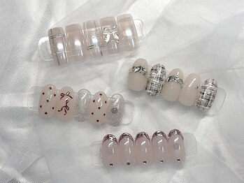 ジェミニ(Gemini)の写真/【自爪を削らないパラジェル使用☆】定額デザインが豊富で、予算やお好みのデザインに合わせて選べる♪