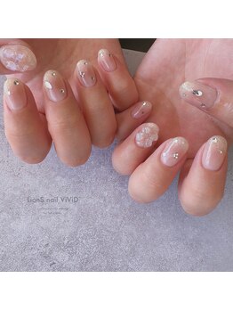 リアンスネイル ヴィヴィッド 岡山店(LianS nail ViViD)/ナチュラル+パーツ
