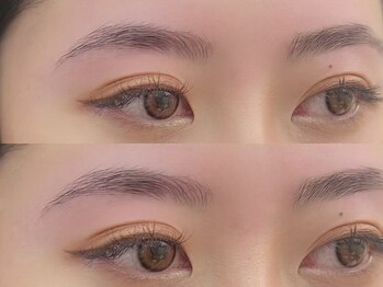 ミウィー 関内店(mily)の写真/【アイブロウ認定サロン◆男女OK】眉毛パーマによって眉毛の癖を改善！フェロ眉で男女問わず色気も出ます♪