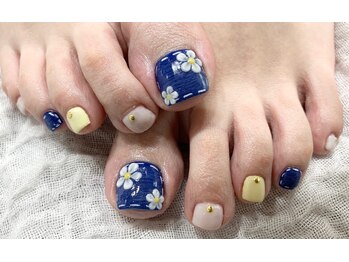 ネイル シスター(nail sister)/デニムフラワーネイル
