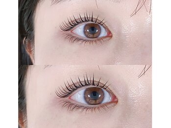 マロンアイラッシュ(maron eyelash)の写真/【モチがいい×スピード施術】シンプルでナチュラルだけど可愛い＊根元から立ちあげてパッチリ目元を演出♪