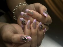 ギャルットネイル(GALTTO NAIL)/ミラーフレンチネイル