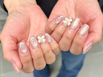 ハズグラスネイル(Haze Grass nail)/ハートドット