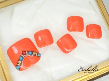 (538)エスニック風フットネイル